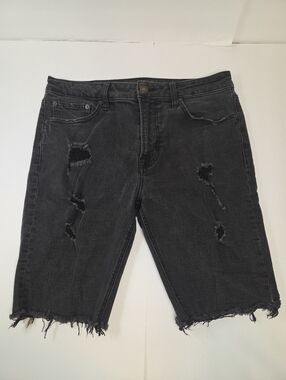 ​American Eagle Extreme Flex Distressed Denim Shorts Washed Black 32